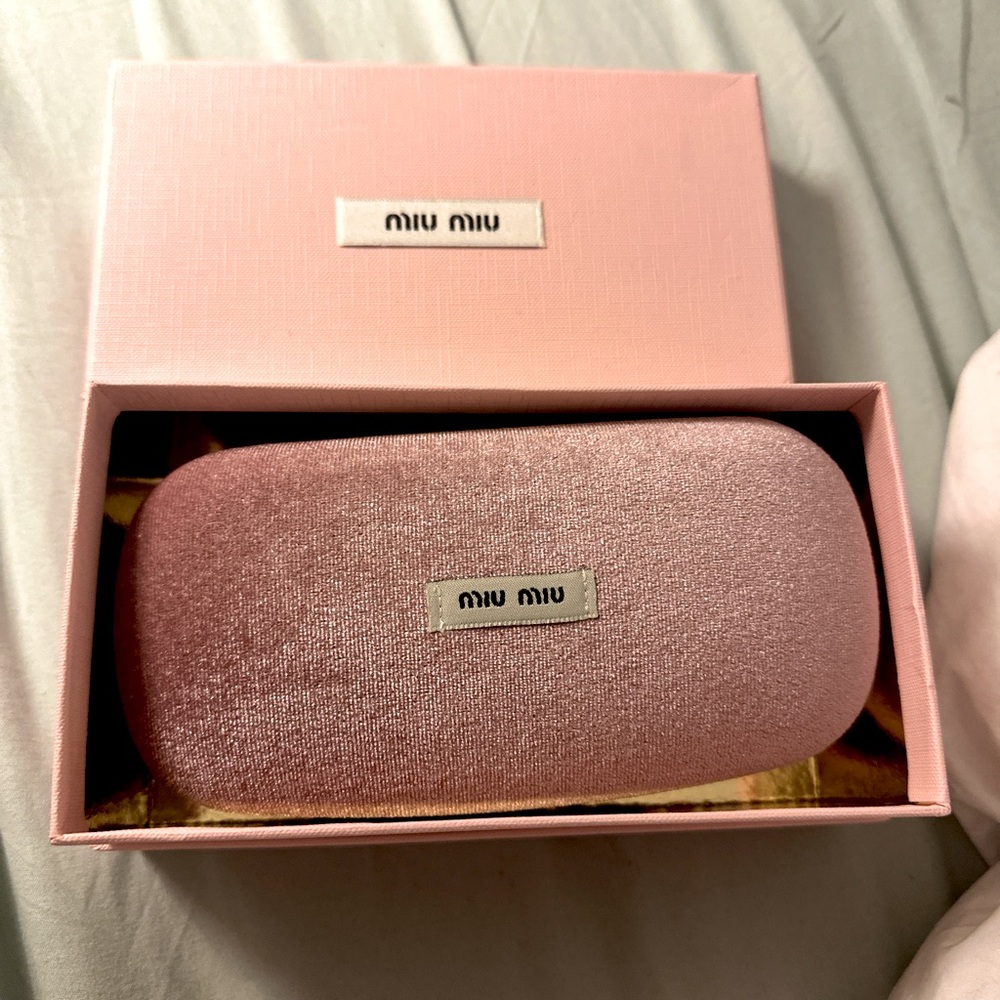Miu Miu Blush Velvet Eyewear Case NO GLASSES